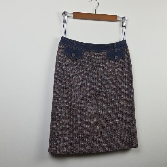 Escada Brown and Gray Pencil Skirt Knee-Length - Picture 1 of 7
